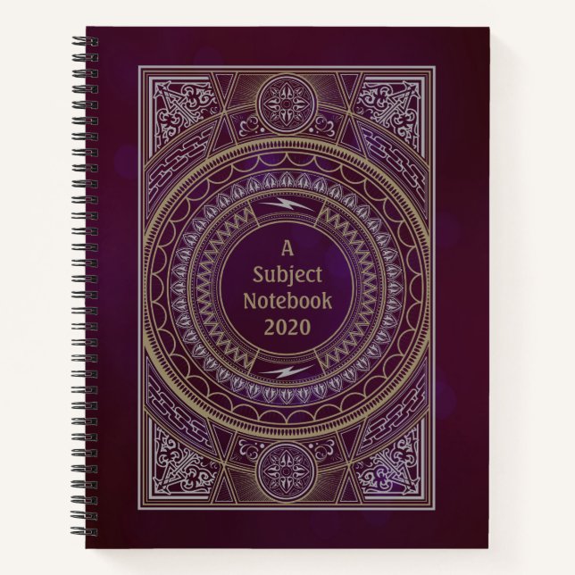 Ornate Art Deco Custom Notebook (Front)