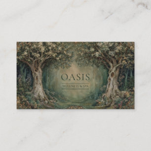 Ornate Art Nouveau Magical Woodland Business Card