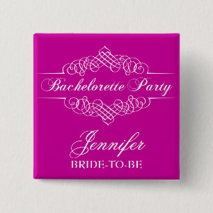 Ornate Bachelorette Party Button
