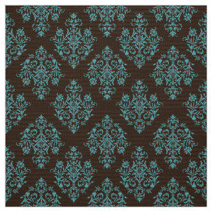 Ornate Baroque brown Damask pattern fabric