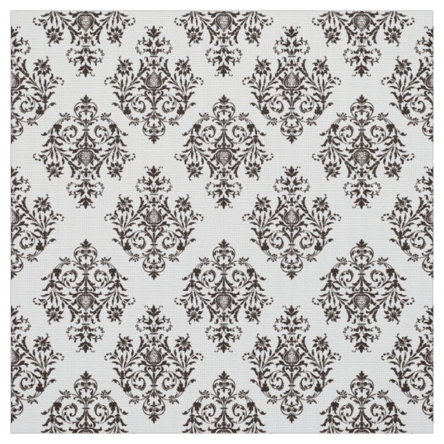 Ornate Baroque coloured Damask pattern fabric (Swatch)