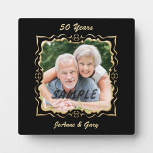 Ornate Black Gold Frame Anniversary