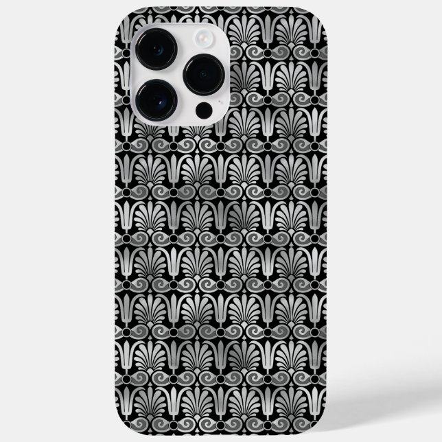 ORNATE BLACK & SILVER PATTERNS Case-Mate iPhone CASE (Back)