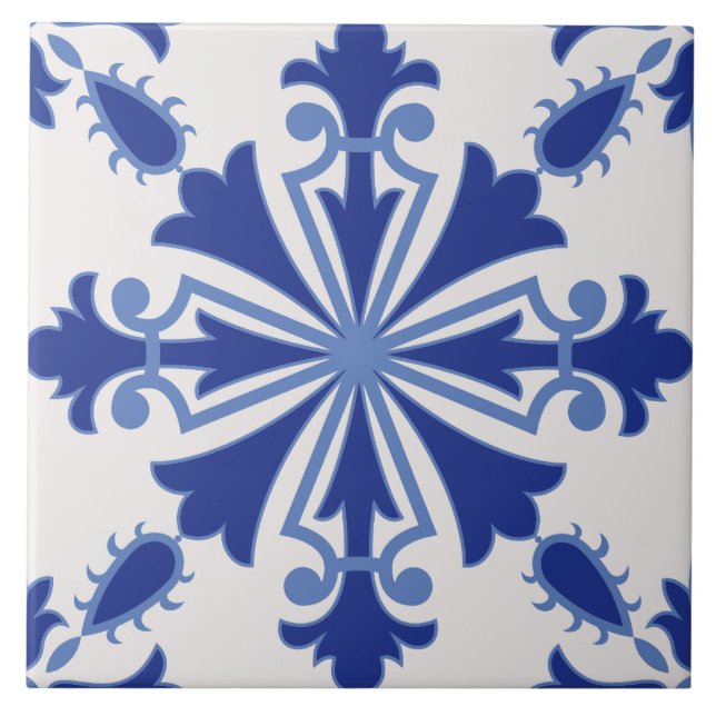 Ornate Bloom Ceramic Tile (Front)