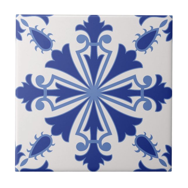 Ornate Bloom Ceramic Tile (Front)