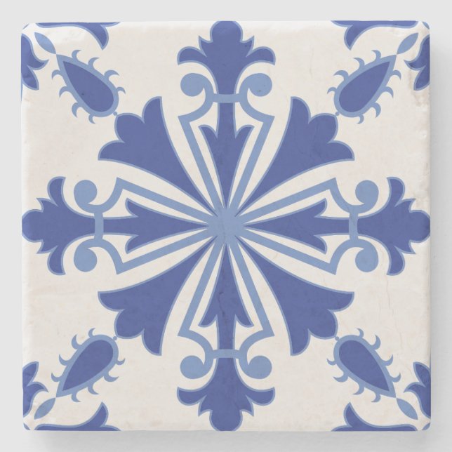 Ornate Bloom Stone Coaster (Front)