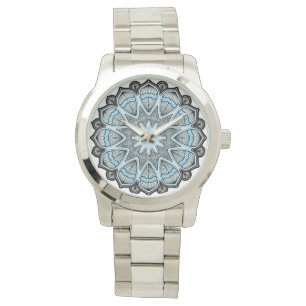 Ornate Blue Elegant Mandala Watch