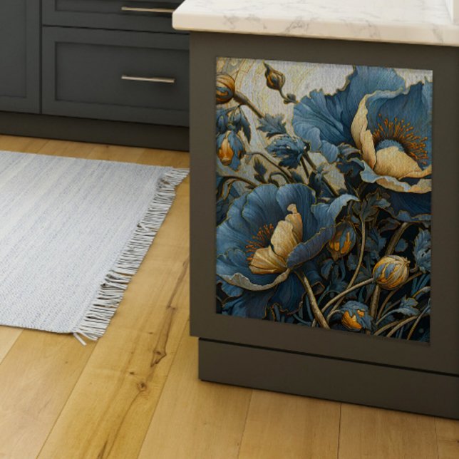 Ornate Blue Poppies Decoupage Tissue Paper (Creator Uploaded)