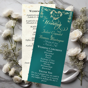 Ornate Border & Heart - Teal Program