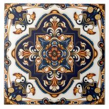 Ornate Botanical Spanish Mediterranean Pattern