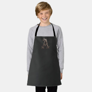 Ornate Bronze Letter A with Bells Apron