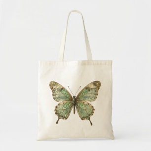 Ornate Butterfly with Leaf Pattern Wings Tote Bag