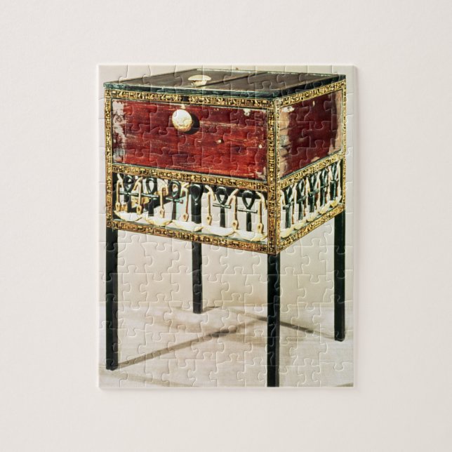 Ornate cabinet from the Treasure of Tutankhamun Jigsaw Puzzle (Vertical)