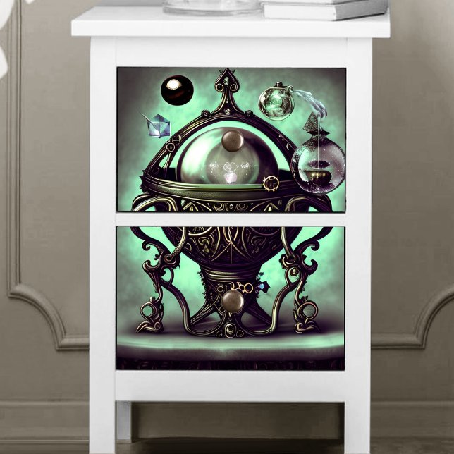 Ornate Cauldron with Green Crystal Ball and Orbs Tissue Paper (Creator Uploaded)