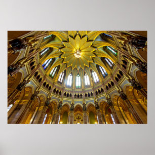Ornate Ceiling Detail, Interior Poster