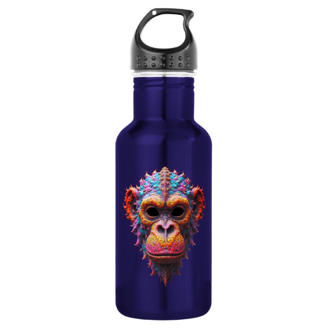 Ornate Chimp Mask 532 Ml Water Bottle (Front)