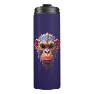 Ornate Chimp Mask Thermal Tumbler