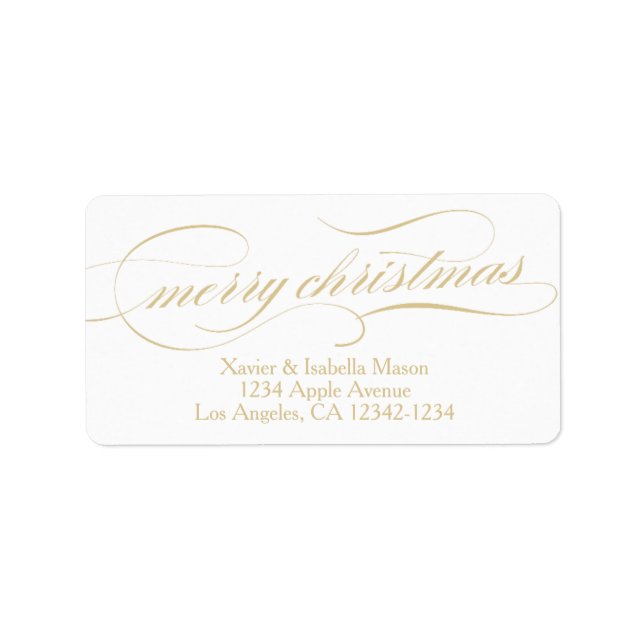 Ornate Christmas | Gold/White Label (Front)