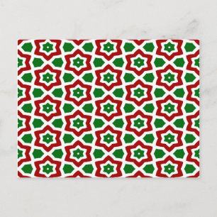Ornate Christmas Pattern Postcard