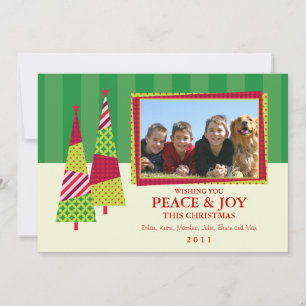 Ornate Christmas Tree and Frame Photo Card