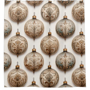 Ornate Circle Ornaments - Baroque & Quilted (1) Shower Curtain