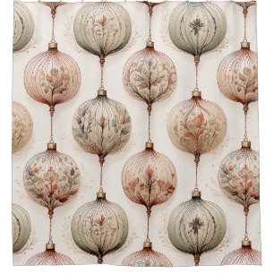 Ornate Circle Ornaments - Baroque & Quilted (2) Shower Curtain