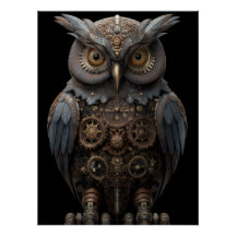 Ornate Clockwork Owl