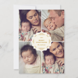 ORNATE COLLAGE   HOLIDAY PHOTO CARD