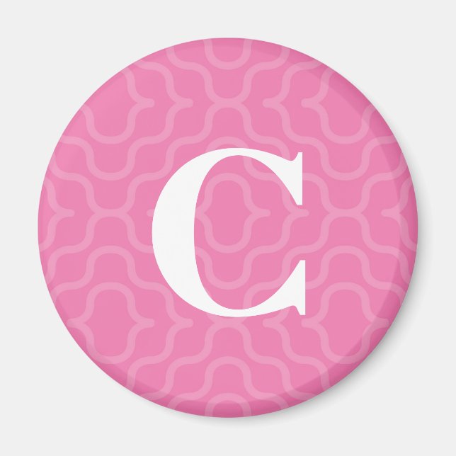Ornate Contemporary Monogram - Letter C Magnet (Front)