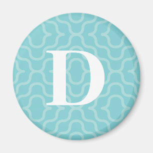 Ornate Contemporary Monogram - Letter D Magnet