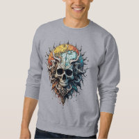 Ornate Cosmic Skull Gothic Baroque Mandala 