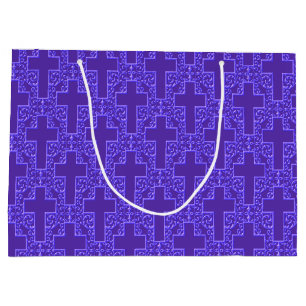 Ornate Cross-9-Purple-GIFT BAG L