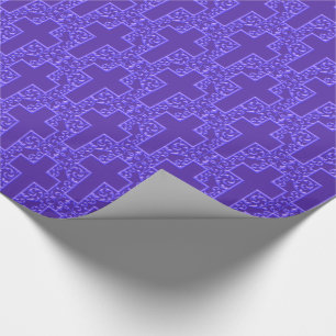 Ornate Cross-9-Purple Wrapping Paper