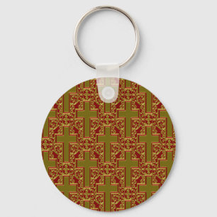 Ornate Cross Key Ring