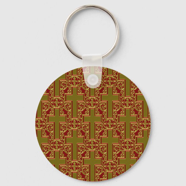 Ornate Cross Key Ring (Front)