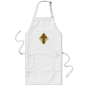 Ornate Cross Long Apron