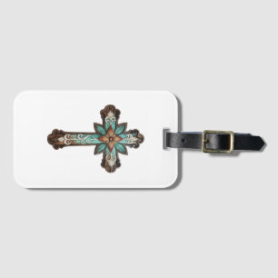 Ornate Cross  Luggage Tag