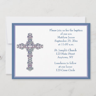 Ornate Cross Religious Invitation