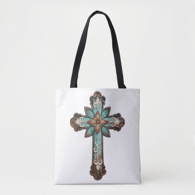 Ornate Cross  Tote Bag (Front)