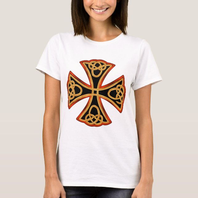 ornate cross with braid T-Shirt (Front)