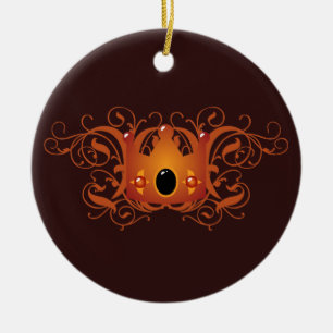 Ornate Crown Ceramic Tree Decoration
