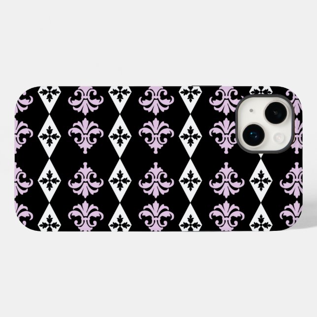 Ornate Damask Diamond Stripe Case-Mate iPhone Case (Back (Horizontal))