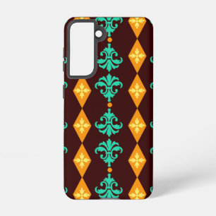 Ornate Damask Diamond Stripe Samsung Galaxy Case