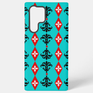 Ornate Damask Diamond Stripe Samsung Galaxy Case