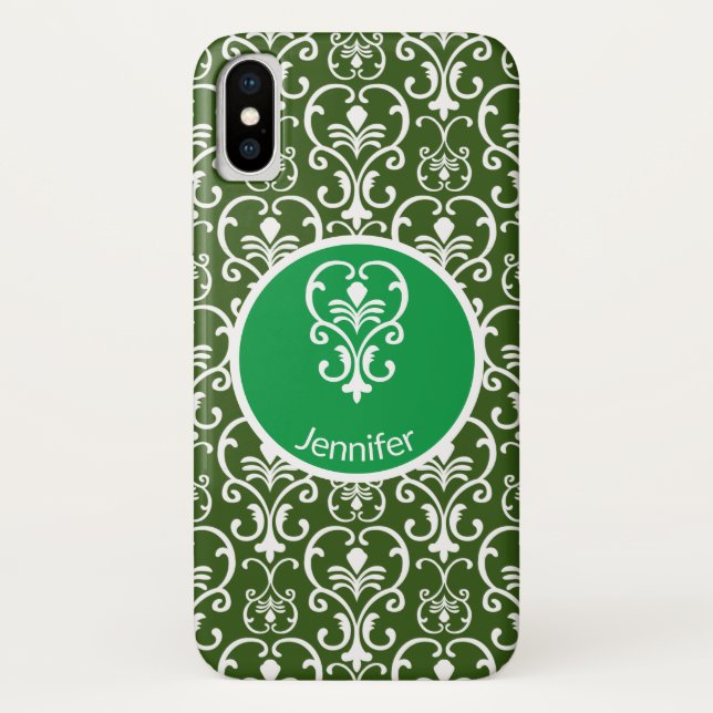 Ornate Damask Patterned Case-Mate iPhone Case (Back)