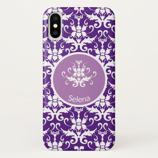 Ornate Damask Patterned Case-Mate iPhone Case (Back)