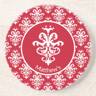 Ornate Damask Patterned Coaster