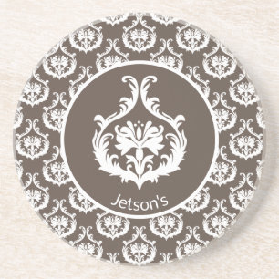 Ornate Damask Patterned Coaster
