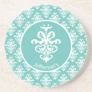 Ornate Damask Patterned Coaster