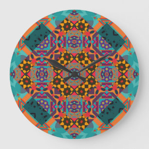 Ornate Eastern: Luxury Green Decor. Large Clock
